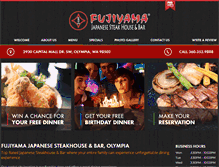 Tablet Screenshot of fujiyamasteakhouse.com